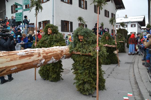 Waldmander, eine der Gruppen beim Inzinger Umzug.