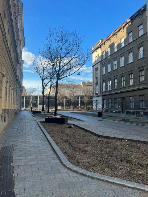 Im ersten Teil der Umgestaltung ist zwischen Gürtel und Wimbergergasse eine verkehrsfreie Zone entstanden. Für die Pflasterung wurde Granitstein gewählt. | Foto: BV7