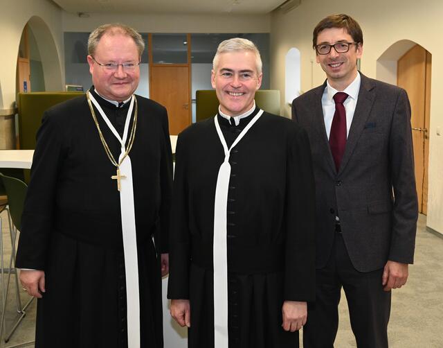 Propst Anton Höslinger Can.Reg., Kämmerer Elias Carr Can.Reg., Wirtschaftsdirektor Andreas Gahleitner           | Foto: Stift Klosterneuburg/W. Hanzmann