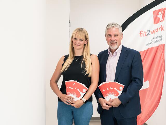 Das Führungsteam fit2work-Personenberatung Niederösterreich und Burgenland: Sandra Bebendorf und Michael Schweitzer | Foto: fit2work/Hinterlechner