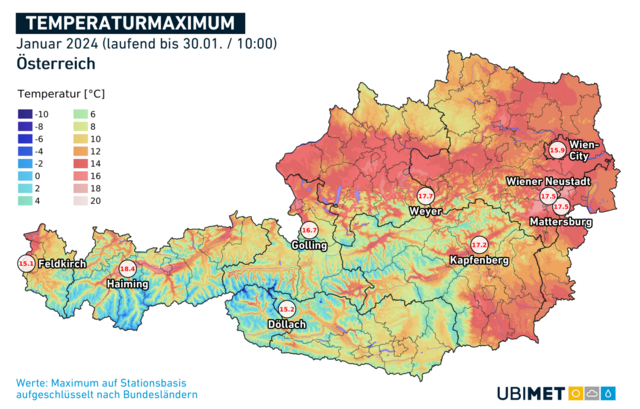 Höchste Temperaturen in Tirol | Foto: Ubimet