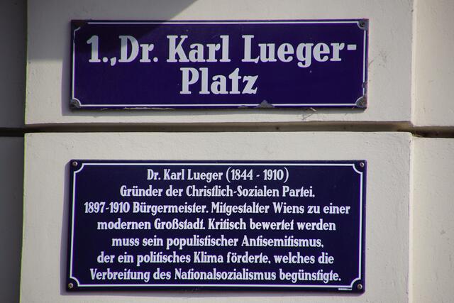 Der Dr.-Karl-Lueger-Platz wird seinen Namen wohl behalten. Der Dialogprozess soll aber fortgesetzt werden. | Foto: Alois Fischer