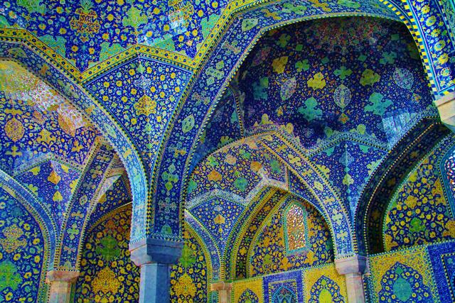 "Höhepunkte von Persien": Detailansicht aus einer Moschee in Isfahan | Foto: Peter Löwenstein