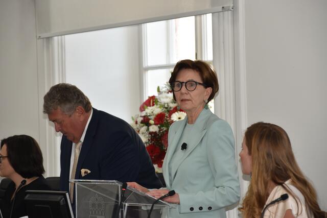 Die Landtagspräsidentin Pallauf (ÖVP) warf dem kommunistischen Abgeordneten Kay-Michael Dankl Polemik und Missachtung des Hohen Hauses vor. | Foto: Archivbild / Philip Steiner