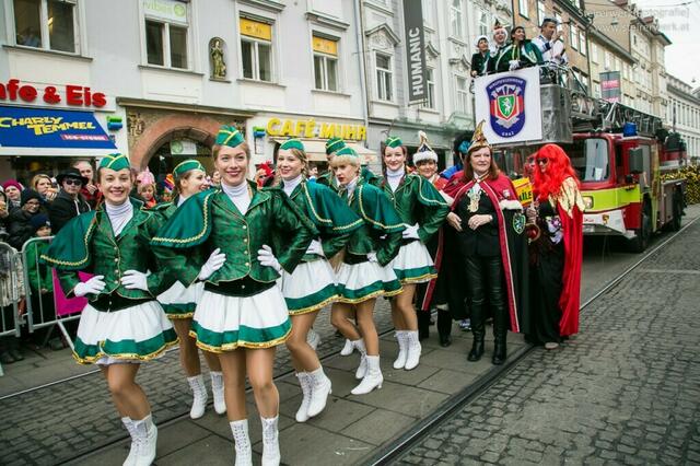 Der große Faschingsumzug wird zum Faschingsdienstag am 13. Februar wieder für das Highlight der närrischen Zeit in der Grazer Innenstadt sorgen. | Foto: Grazer Faschingsgilde