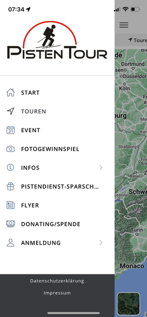 Unser App-Tipp der Woche "PistenTour" bietet ein großes Angebot mit allen wichtigen Infos rund um Pistentouren - als gute Alternative zu den Touren im freien Gelände. | Foto: Screenshot