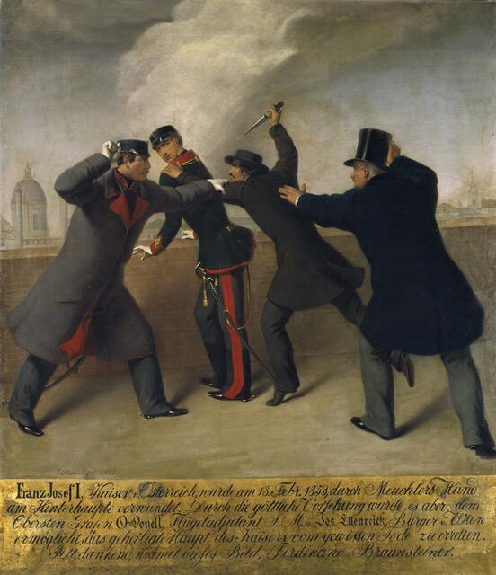 Im Februar 1853 wurde ein Attentat auf Kaiser Franz Joseph I. in Wien vereitelt. | Foto:  akg-images / picturedesk.com