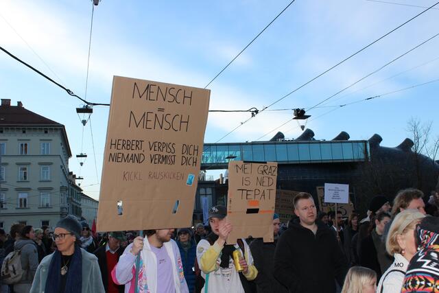 Demonstration in Graz