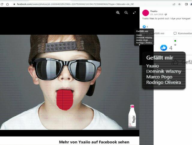 Bild 1.  KINDERWERBUNG FÜR EINEN SEXDRINK        
geliked von Dominik Wlazny, seiner Kunstfigur Marco Pogo, dem väterlichen Unternehmen Yxaiio et al.
 | Foto: ©Yxaiio