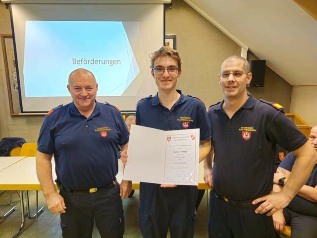 Philipp Lorenz – zum Feuerwehrmann befördert. | Foto: FF Klosterneuburg