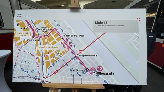 Auf rund 2,2 Kilometern entsteht eine neue Strecke von der Hillerstraße bis zur Rebhanngasse, wo die Linie 12 dann auf den bestehenden Gleisen der Linie 2 weiterfährt. | Foto: Kathrin Klemm/Stadt Wien