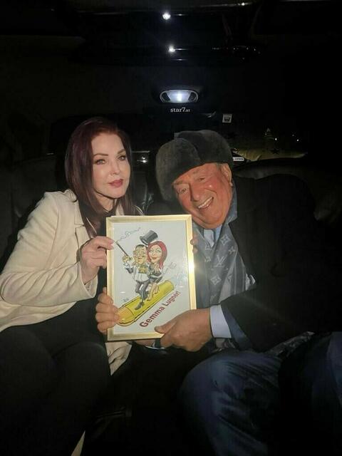 Sogar eine eigene Karikatur gibt es heuer von Richard Lugner und seinem Stargast Priscilla Presley. | Foto: zVg