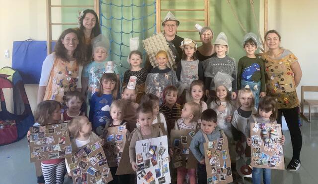 Die Kinder feierten ein lustiges Recycling-Faschingsfest. | Foto: Kindergarten Deutsch Schützen