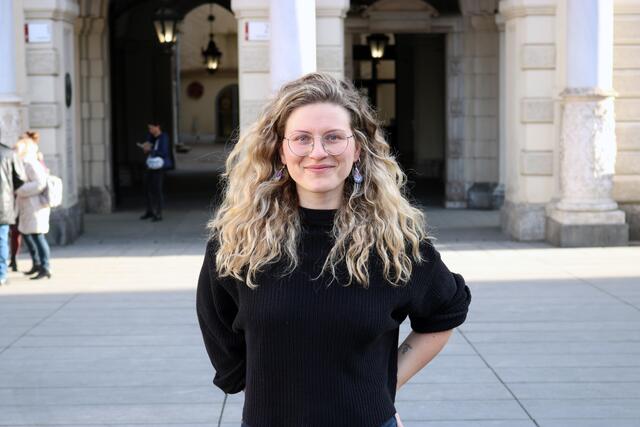 Hannah Vogel ist 30 Jahre alt und studierte Soziologie und Global Studies in Graz. | Foto: Markus Eichberger, Grüne Steiermark