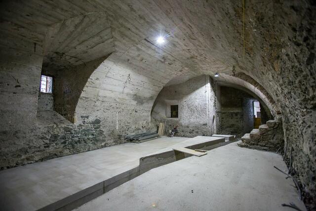 Der Keller der Burg Heinfels, erbaut 1367/68, beherbergt in Zukunft einen Teil der Gastronomie. | Foto: Peter Leiter