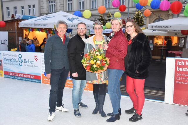Peter Harrer, Erich Stubenvoll, Martha Warosch, Sabine Buryan und Lena Sattmann
