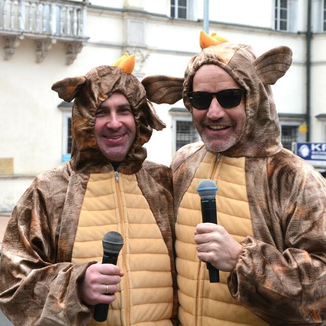 Die Moderatoren Martin Moser und Joschi Peharz