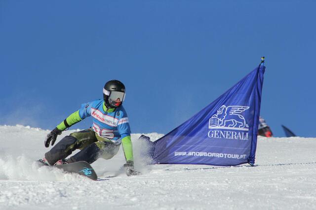 Gabriel Paul vom Snowboardclub Böhmerwald landete am zweiten Rang im Slalom Klasse Jugend 1. | Foto: Snowboardclub Böhmerwald