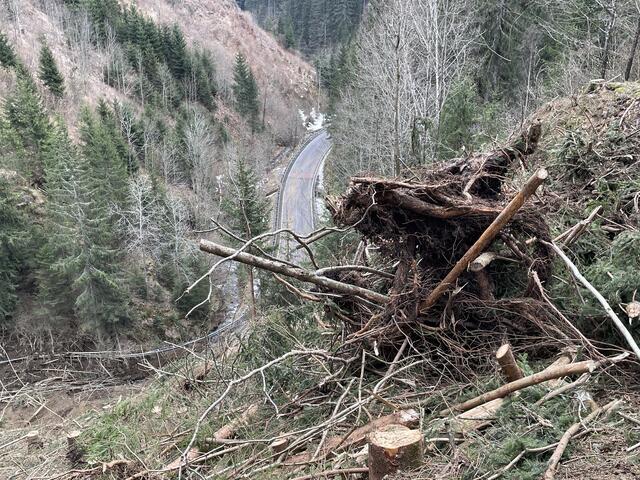 Viel loses Material muss noch ins Tal gebracht werden.
