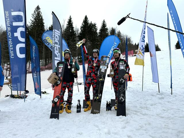 Siegerehrung der Herren. | Foto: Snowboardclub Böhmerwald
