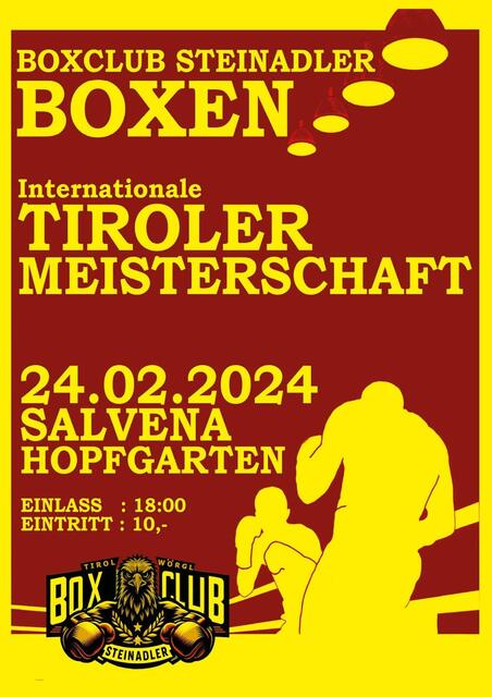 Der Steinadler fliegt wieder beim Boxclub Wörgl und Kufstein: | Foto: Schwaighofer