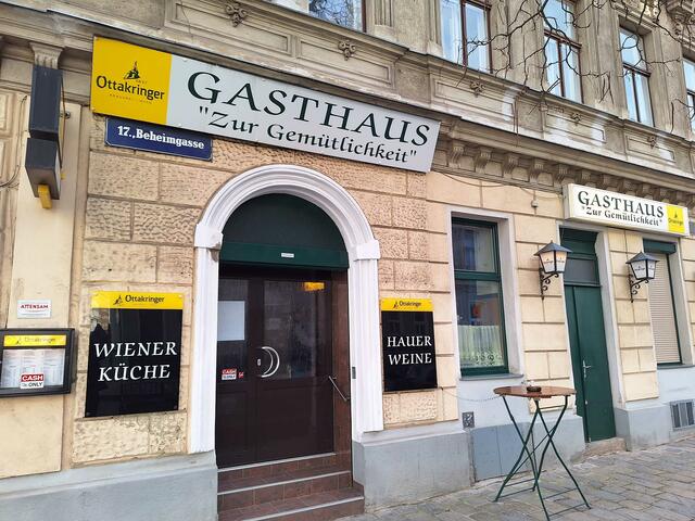 Das Gasthaus "Zur Gemütlichkeit" in der Beheimgasse 69 in Hernals. | Foto: Michael Ellenbogen