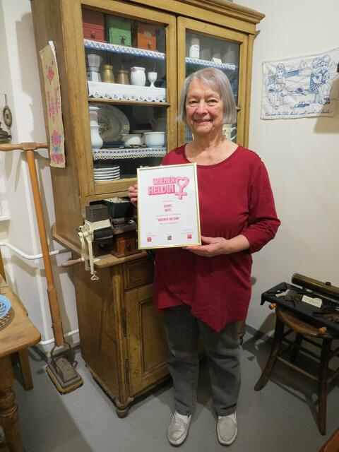 Die ehrenamtliche Leiterin des Bezirksmuseums, Doris Weis, wurde zur Alltagsheldin aus Währing gewählt. | Foto: Sabine Krammer