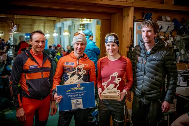 Tagessieger und -siegerin (Mi.) mit Vertretern der HG Stoaberg. | Foto: Florian Mitterer Photography