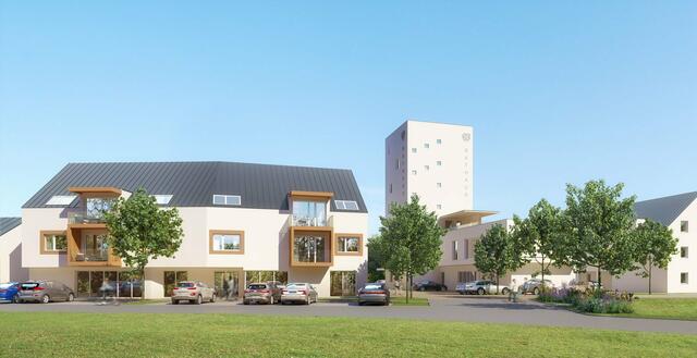 Der Lagerhausturm in Markersdorf- Haindorf wurde in das neue Projekt integriert. | Foto: GM Markersdorf-Haindorf