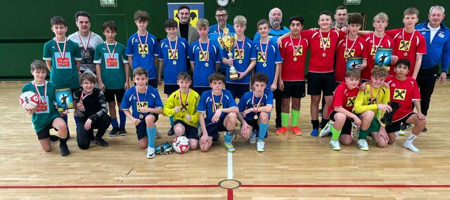 Die Top 3 von links: Eurogym Baumgartenberg (3.), Sportmittelschule Bad Kreuzen (1.) und Mittelschule Naarn (2.). | Foto: Georg Leitenmayr