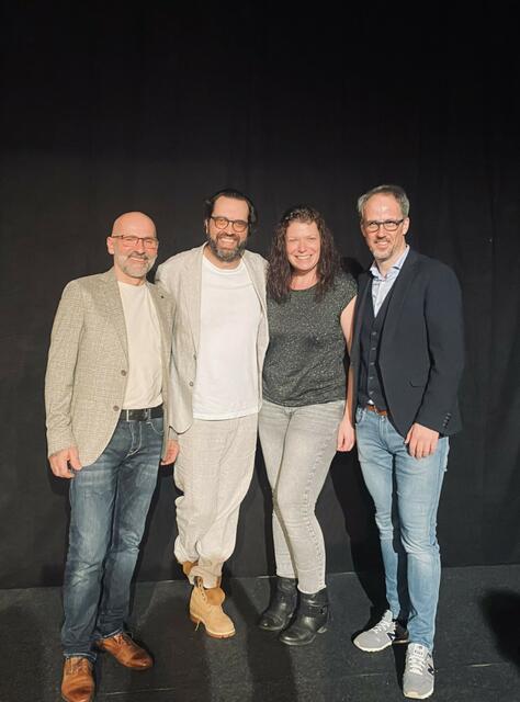 Josef Raser, Gerald Fleischhacker, Eveline Hammer und Christian Kleinhappl (v.l.) vor dem Auftritt des Kabarettisten in Gutenberg. | Foto: ÖVP Gutenberg