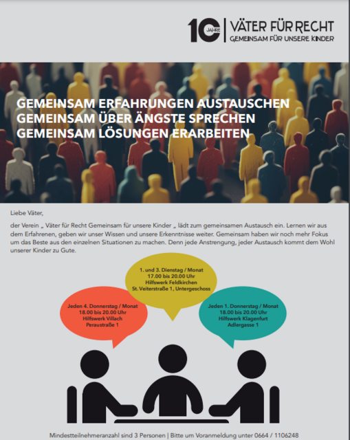 Ankündigung zum Vätertreff | Foto: Rudolf Inzko