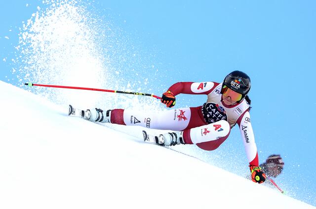 Stephanie Venier lieferte eine großartige Performance und sicherte sich in Crans Montana ihren ersten Weltcupsieg im Super-G. | Foto: GEPA-Pictures