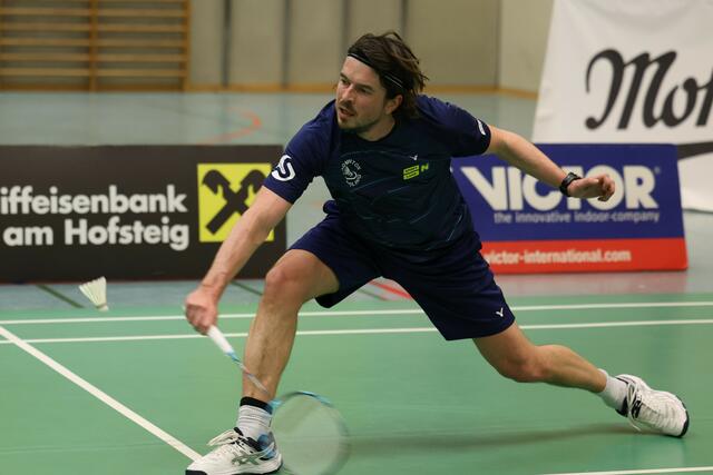 Stammspieler und Trainer Daniel Graßmück, konnte seine beiden Spieler gewinnen. | Foto: Badminton Mödling