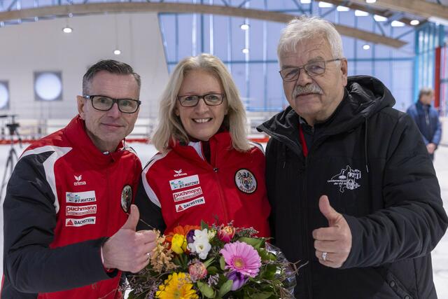 v.l.: Klaus Pfleger (Sportdirektor BÖE), Sylvia Tschiltsch (Präsidentin BÖE), Werner Stadler (Präsident LV OÖ) | Foto: Fabian Bleier (BÖE)