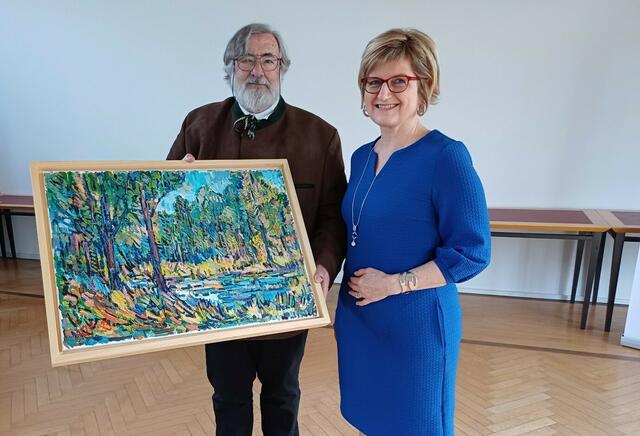 Künstler „Laf“ Wurm, Brigitte Redl | Foto: Betriebsgesellschaft Marchfeldkanal