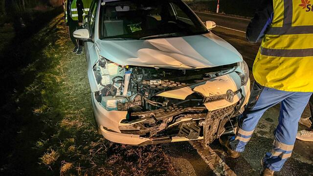 Ein Pkw kollidierte bei Litzelsdorf mit einem Traktor. | Foto: Feuerwehr Litzelsdorf