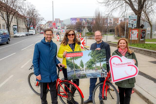 Demnächst soll eine neue hochwertige Radverbindung für die Hütteldorfer Straße geschaffen werden. | Foto: Christian Fürthner