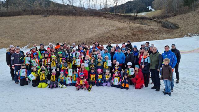 Insgesamt 37 Kinder nahmen in diesem Jahr am Kurs "Spaß am Skifahren" des TUS St. Stefan ob Leoben teil.  | Foto: TUS St. Stefan ob Leoben