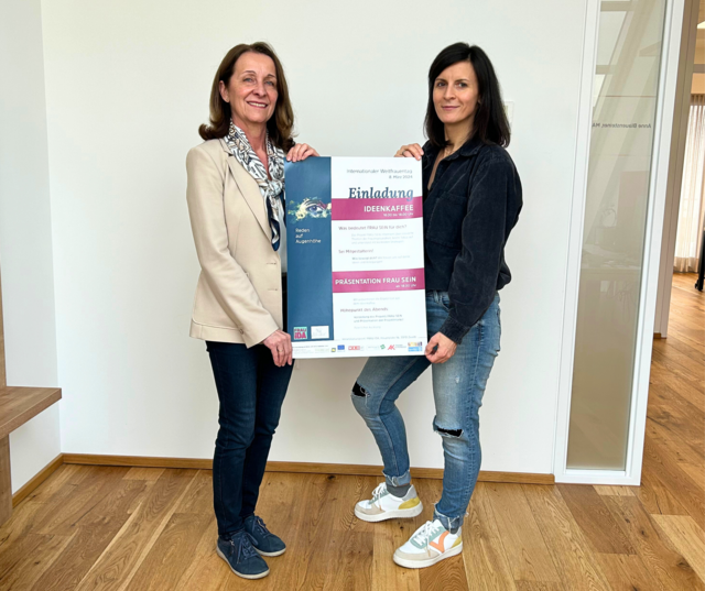 Anne Blauensteiner (Obfrau Waldviertler Frauenwirtschaft) und Tanja Waglechner, (Illustratorin und Grafikdesignerin) (v.l.) | Foto: Waldviertler Frauenwirtschaft