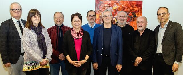 Von links: Christian Gratzl, Christine Ateek, Herbert Strobl, Paula Kiesenhofer, Karl Prieschl, Christian Thürriedl, Leopold Putschögl, Christian Hackl und Herbert Pointner. | Foto: Flora Fellner Fotografie