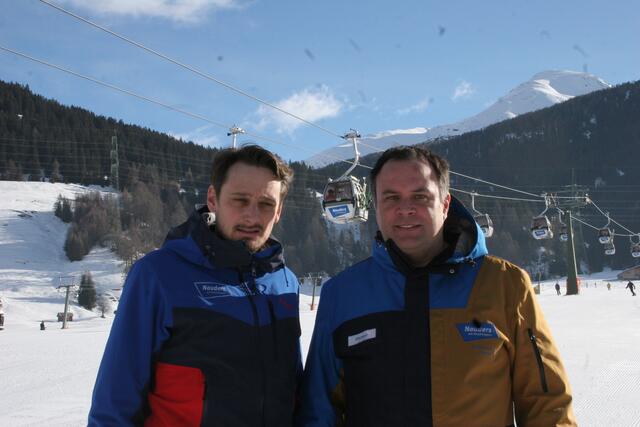 Michael Schöpf (rechts), hier mit TVB-Geschäftsführer Manuel Baldauf, will Nauders offensichtlich verlassen. | Foto: Seelos