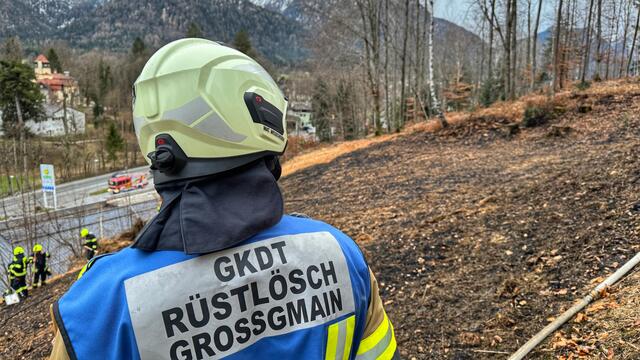 Am 26. Februar 2024 wurde die Freiwillige Feuerwehr Großgmain zu einem Flächenbrand von etwa 1000 Quadratmeter alarmiert.  | Foto: BSBÖA Bezirk Flachgau, OVI Manuel Hasenschwandtner