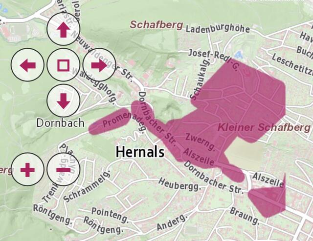 Diese Teile Wiens hatten am Dienstag kein Strom. | Foto: Screenshot Wiener Netze
