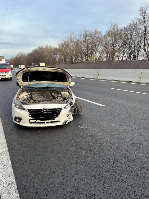 Aufgrund eines Wildtiers, das die Straße überquerte, touchierte ein Pkw-Fahrer die Leitplanken auf der A2 | Foto: OFM Marcher