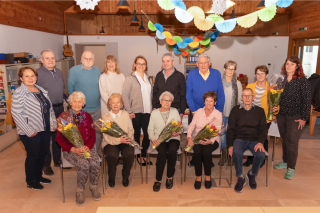 Gratulationen gab es für die Geburtstagskinder und zur diamantenen Hochzeit. | Foto: Gemeinde Neustift-Innermanzing