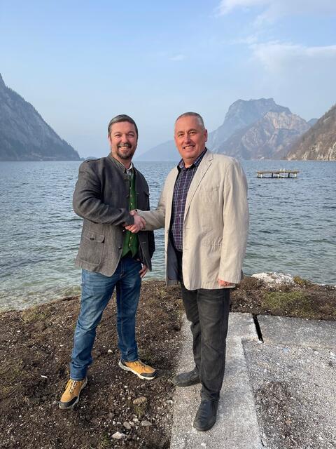 Thomas Lahnsteiner und Jürgen Fellinger. | Foto: ÖVP Salzkammergut