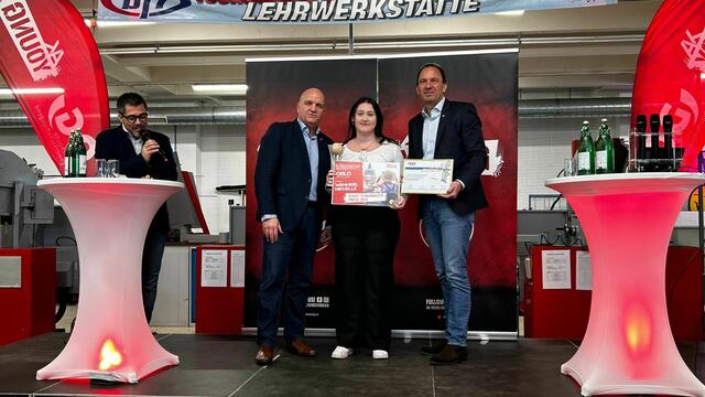 v.l.n.r Markus Wieser (AK Niederösterreich-Präsident &amp; ÖGB Niederösterreich-Vorsitzender), Michelle Wammerl &amp; Christian Farthofer (Vorstandsvorsitzender BFI Niederösterreich)