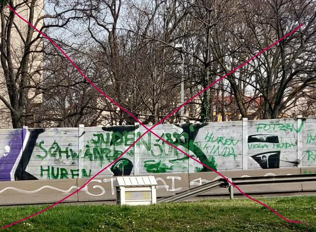 Erneut soll es zu antisemitischen Beschmierungen in Wien gekommen sein. | Foto: Antisemitismus-Meldestelle der IKG/X