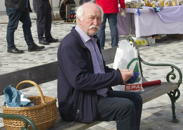 Johann Treiber genoss die Suppe vor Ort in Stadtschlaining.